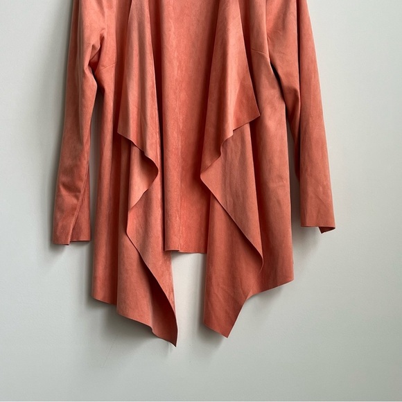 Soft Surroundings Shape Drape Faux Suede Jacket Western Orange Large Lagenlook - Picture 4 of 10